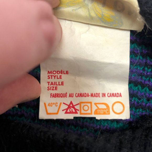 Papillon 80s Vintage Grandpa Sweater Medium - Picture 3 of 5